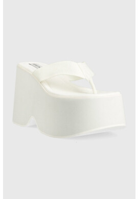 Steve Madden Джапанки Gwen в бяло с платформа SM11002392 - Pepit.bg