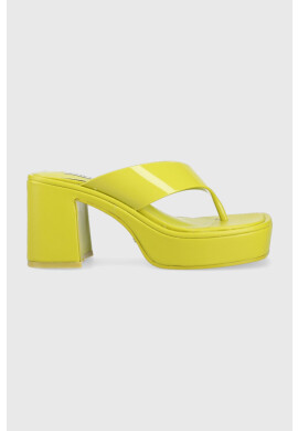 Steve Madden Джапанки Jilly в зелено с висок ток SM11002475 - Pepit.bg