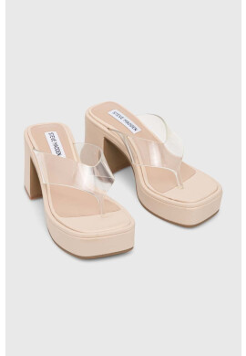 Steve Madden Джапанки Jilly в бежово с висок ток SM11002475 - Pepit.bg