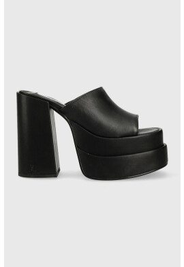 Steve Madden Кожени чехли Cagey в черно с висок ток SM11002312 - Pepit.bg