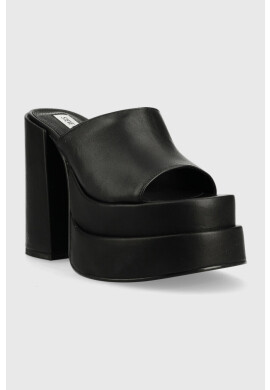 Steve Madden Кожени чехли Cagey в черно с висок ток SM11002312 - Pepit.bg