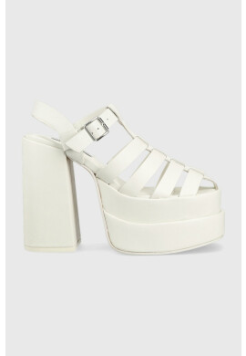 Steve Madden Кожени сандали Carlita в бяло SM11002385 - Pepit.bg