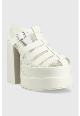 Steve Madden Кожени сандали Carlita в бяло SM11002385 - Pepit.bg