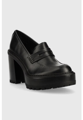 Steve Madden Обувки с дебел ток Kansas в черно с висок ток - Pepit.bg