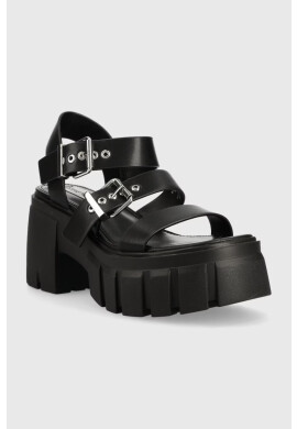 Steve Madden Сандали Locate в черно с висок ток SM11002525 - Pepit.bg