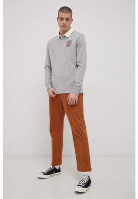 Superdry Блуза с дълги ръкави мъжка в сиво с апликация - Pepit.bg