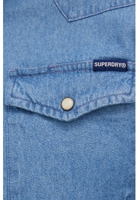 Superdry Дънкова риза мъжка със стандартна кройка с класическа яка - Pepit.bg