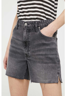 Superdry Дънкови къси панталони в сиво с изчистен дизайн с висока талия - Pepit.bg