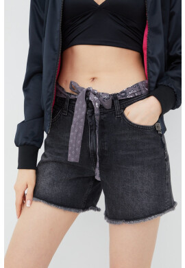 Superdry Дънкови къси панталони в сиво с изчистен дизайн със стандартна талия - Pepit.bg