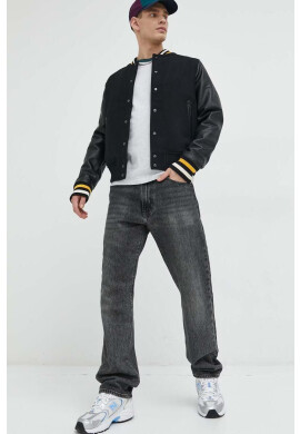 Superdry Яке бомбър с вълна в черно с преходна изолация - Pepit.bg