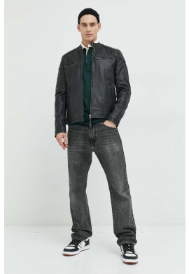 Superdry Koжено яке в черно с преходна изолация - Pepit.bg