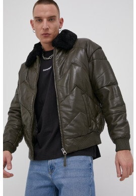 Superdry Koжено яке в зелено със зимна изолация - Pepit.bg