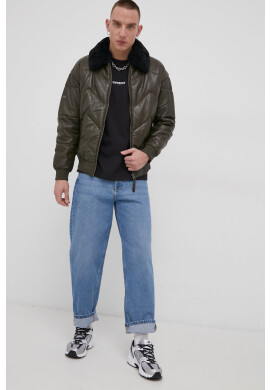 Superdry Koжено яке в зелено със зимна изолация - Pepit.bg