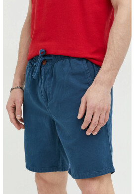 Superdry Къс панталон с лен в синьо - Pepit.bg