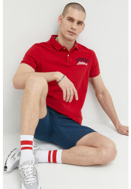 Superdry Къс панталон с лен в синьо - Pepit.bg