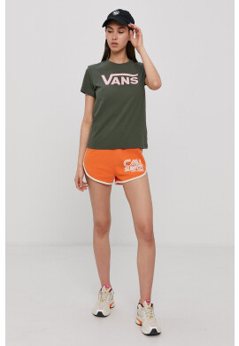Superdry Къс панталон дамски в оранжево с принт със стандартна талия - Pepit.bg