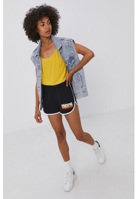 Superdry Къси панталони в бяло с изчистен дизайн с висока талия - Pepit.bg