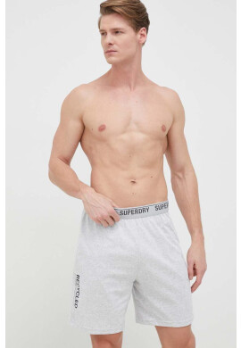 Superdry Късо долнище на пижама мъжко в сиво меланж на - Pepit.bg
