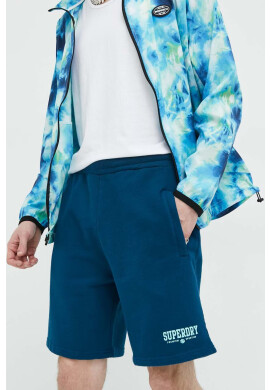 Superdry Памучен къс панталон в синьо - Pepit.bg