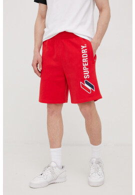 Superdry Памучен къс панталон в тъмносиньо - Pepit.bg