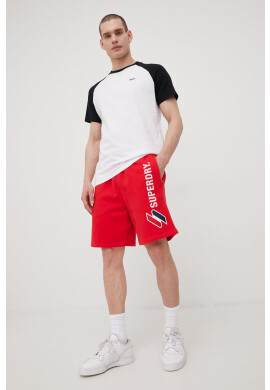 Superdry Памучен къс панталон в тъмносиньо - Pepit.bg