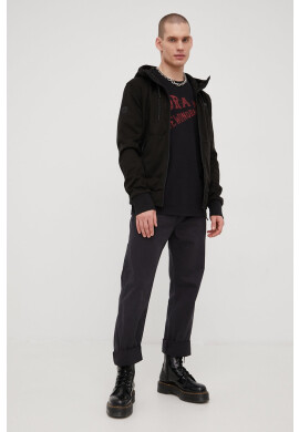 Superdry Памучен панталон в черно с кройка тип чино - Pepit.bg