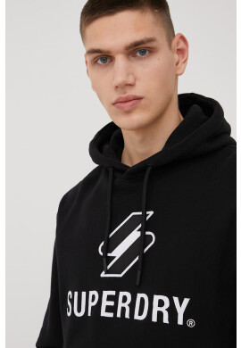 Superdry Памучен суичър в сиво с качулка с апликация - Pepit.bg