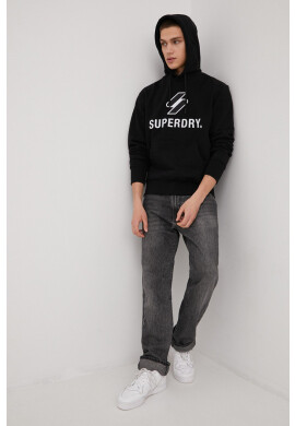 Superdry Памучен суичър в сиво с качулка с апликация - Pepit.bg