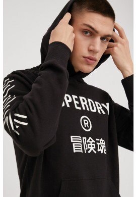 Superdry Памучен суичър в тюркоазено с изчистен дизайн - Pepit.bg