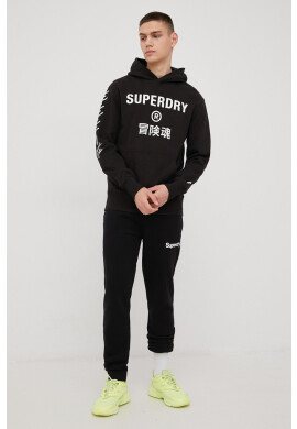 Superdry Памучен суичър в тюркоазено с изчистен дизайн - Pepit.bg