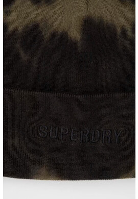 Superdry Памучна шапка в зелено от плътен трикотаж от памук - Pepit.bg