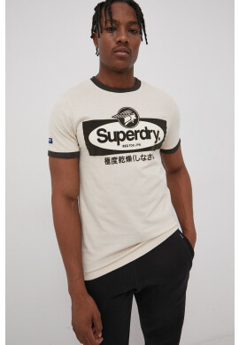Superdry Памучна тениска в лилаво - Pepit.bg