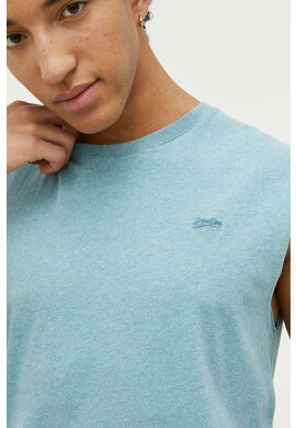 Superdry Памучна тениска в тюркоазено - Pepit.bg