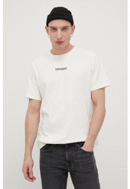 Superdry Памучна тениска в бяло - Pepit.bg