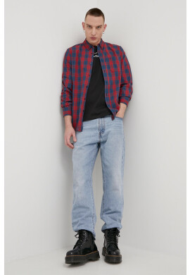 Superdry Памучна тениска в черно с апликация - Pepit.bg