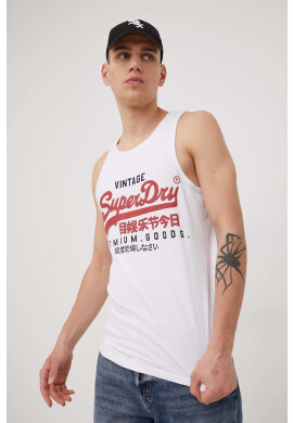 Superdry Памучна тениска в бяло - Pepit.bg