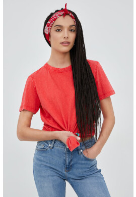 Superdry Памучна тениска в розово - Pepit.bg