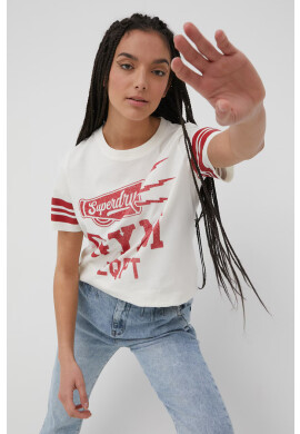 Superdry Памучна тениска в тъмносиньо - Pepit.bg