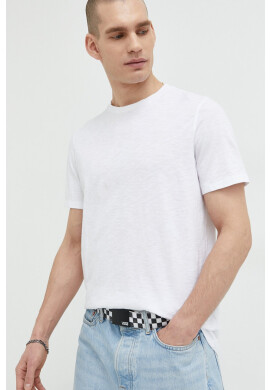 Superdry Памучна тениска в бяло меланж на - Pepit.bg