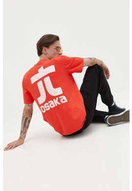 Superdry Памучна тениска в червено с принт - Pepit.bg