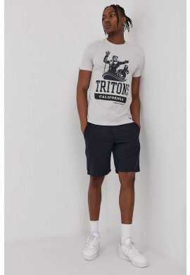 Superdry Памучна тениска в меланж на сиво - Pepit.bg