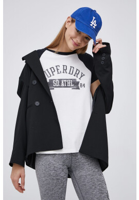 Superdry Памучна тениска в бяло - Pepit.bg