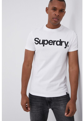 Superdry Памучна тениска в бяло - Pepit.bg