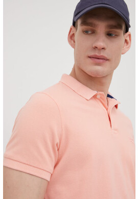 Superdry Памучна тениска с яка - Pepit.bg