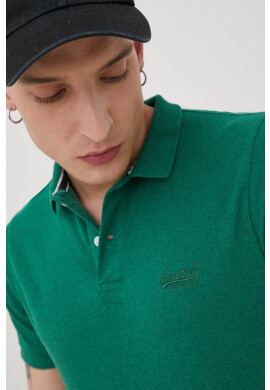 Superdry Памучна тениска с яка - Pepit.bg