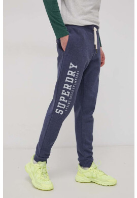Superdry Панталон мъжки в тъмносиньо с принт - Pepit.bg