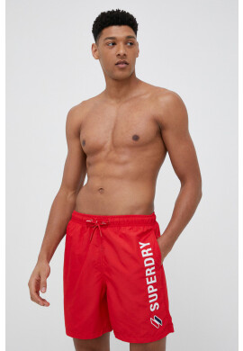 Superdry Плувни шорти в червено - Pepit.bg