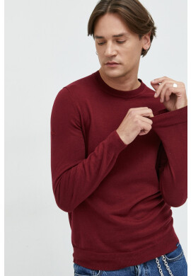 Superdry Пуловер с кашмир мъжки в бордо от лека материя - Pepit.bg