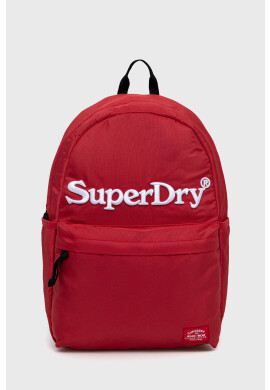Superdry Раница в червено голям размер с изчистен дизайн - Pepit.bg
