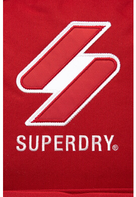 Superdry Раница дамски в червено голям размер с апликация - Pepit.bg